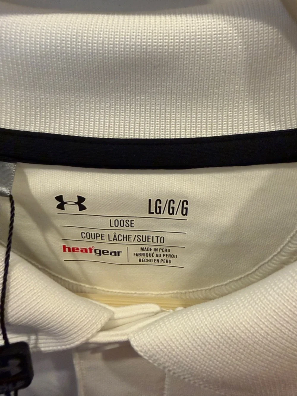 Under Armour Men’s L St. John’s University White Dri-Fit Polo NWT